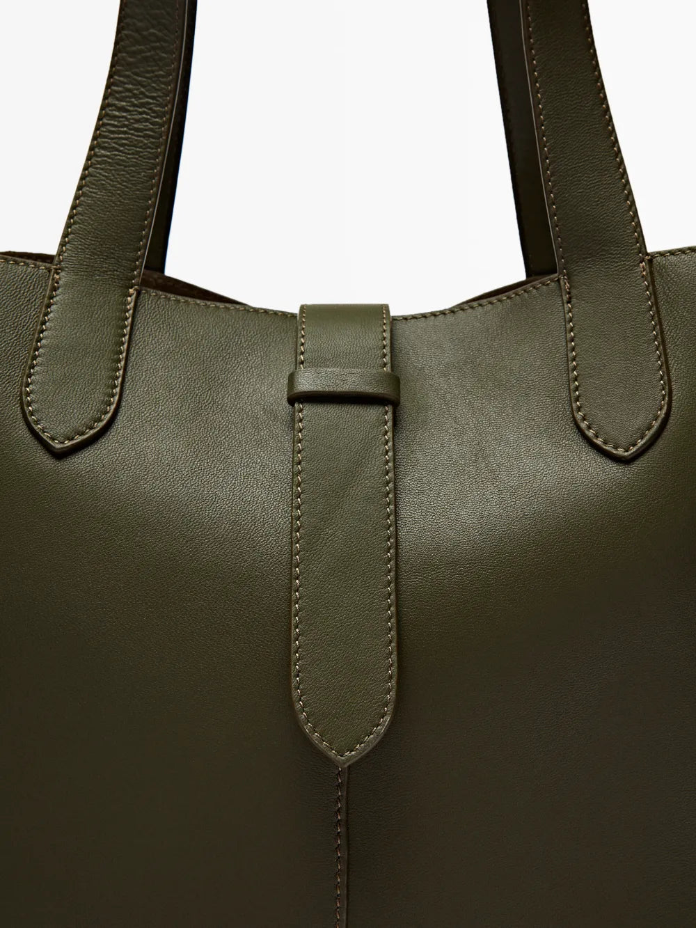 Bolso maxi saco piel napa - KAKI
