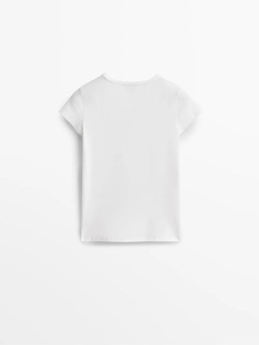 Camiseta algodón básica - BLANCO